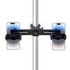 Universal Dual Phone Holder with Crab Clamp, 360° Rotation Adjustable
