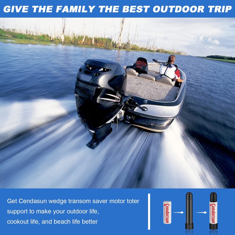 Outboard Transom Saver Trailering Support and Steer Stops, Wedge Outboard