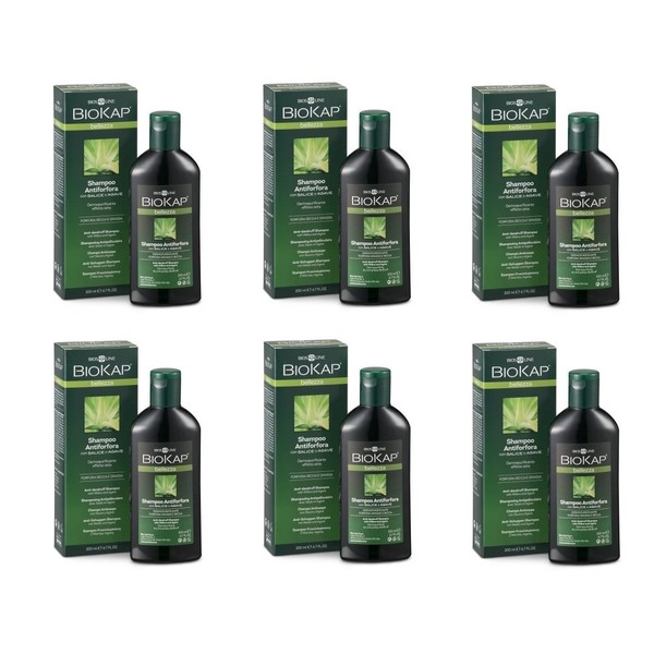 BIOSLINE - BIOKAP ANTIDANDRUFF SHAMPOO 6 PACKS OF 200 ML,