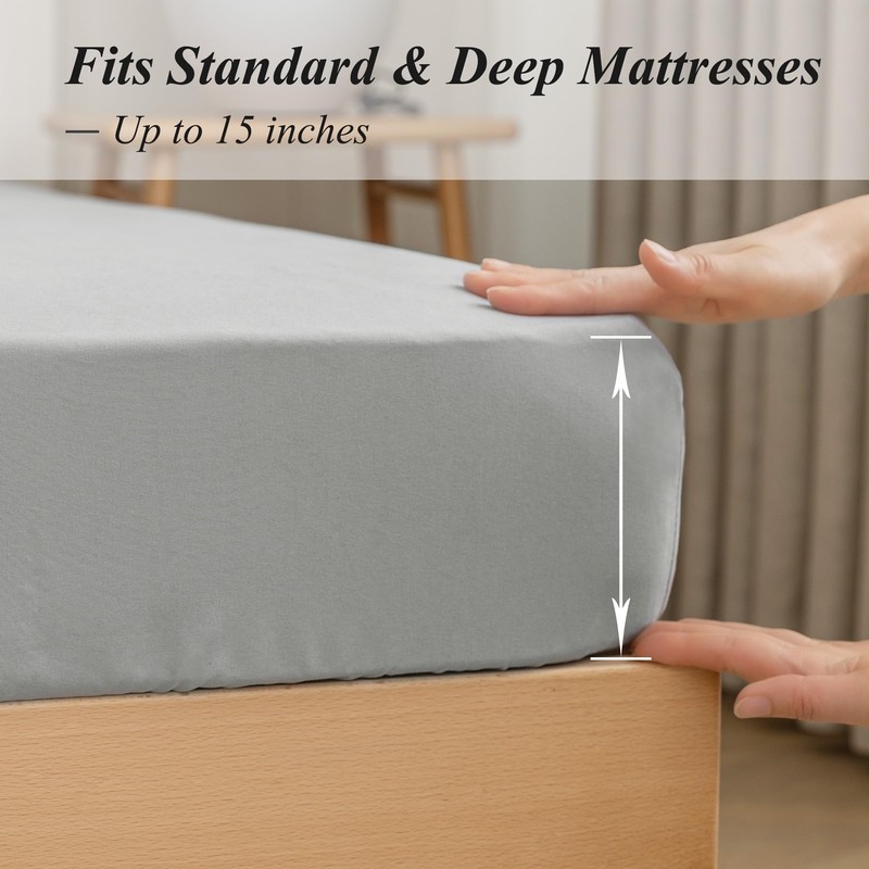 Twin Fitted Sheet Only with Side Storage Pocket - Premium