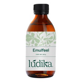 Emulfeel Emulsionante liquido uso en Frio O Caliente Cremas Serum Gel Texturas fluidas o viscosas en Día/Noche Todo tipo de piel Hebbe Cosmetics & Ludika 500 g