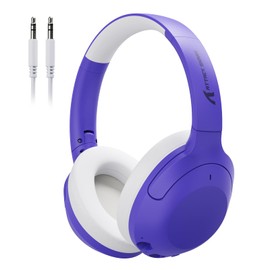 LexonElec x ATTACK SHARK G300 Wireless Active Noise Cancelling Headset, Bluetooth 5.3 Deep Bass HD Stereo Sound Over Ear, 20H Playtime, Built-in Mic Lightweight Design 3.5mm Gaming Headset(Purple)