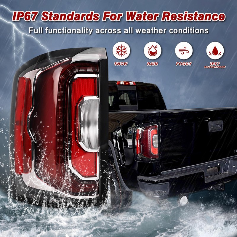 KNSPEC LED Tail Lights Compatible with 2016 2017 2018 GMC