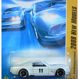 Hot Wheels 2008 027 New Models # 27 Ford Mustang Fastback White 1:64 Scale