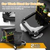 Rolling Shop Stool Chair with Wheels, Mechanic Garage Stool on