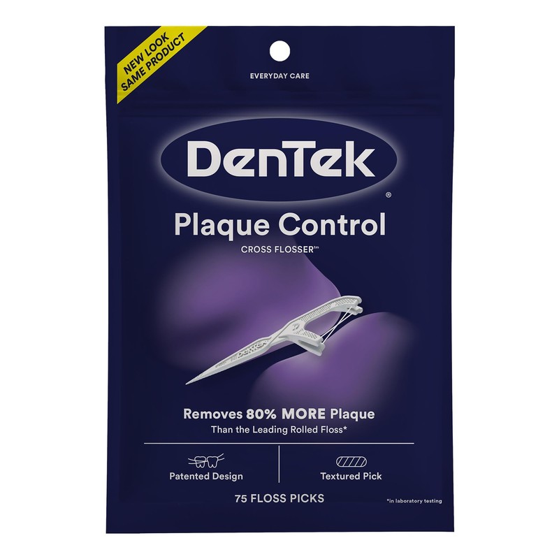 DenTek Cross Flosser - Púas de hilo dental para control