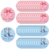 Serencatcher 48pcs Bows or Boots Gender Reveal Party Buttons Bows