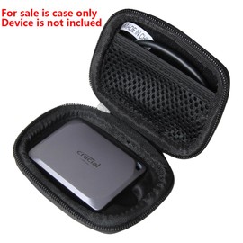 Adada Hard Travel Case for Crucial X9 / X9 Pro / X10 Pro 1TB/2TB/4TB Portable SSD, USB 3.2 External Solid State Drive