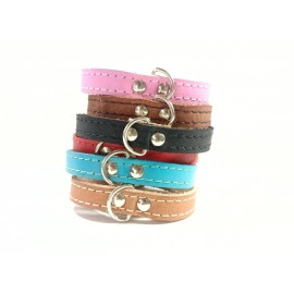 Collar Para Gato/perro Pequeño Hecho Con Piel Suave. T 0