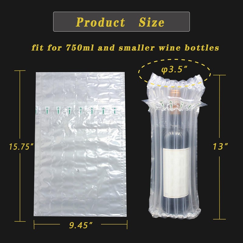 STAYWILD 31 Packs Wine Bottle Travel Protector & Inflatable Bags