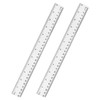 Unjoo Clear Plastic Ruler 12 Inch Straight Rulers, Shatterproof Ruler