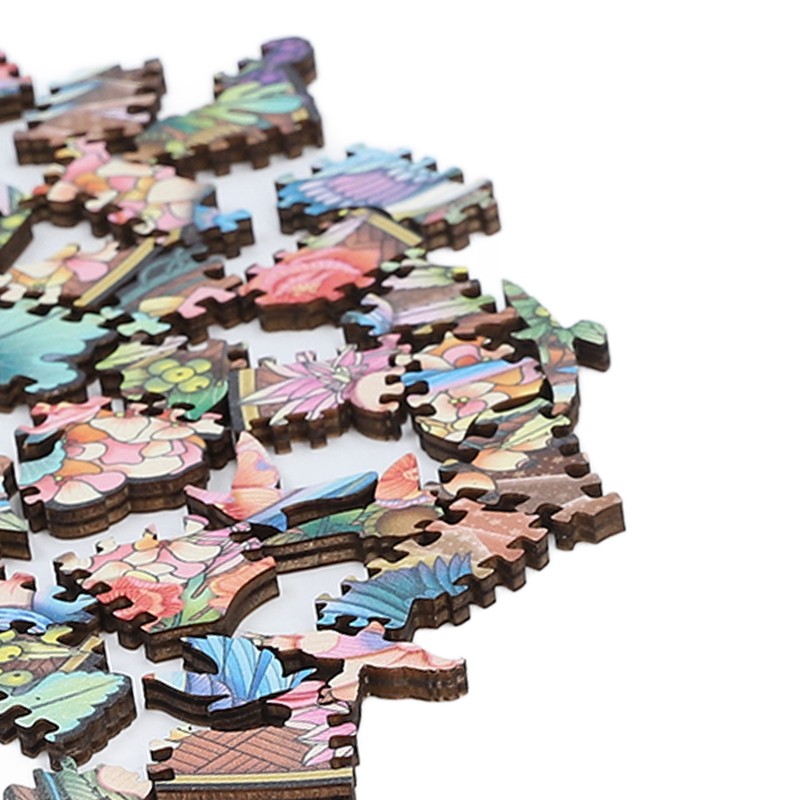 100 Piece Wooden Animal Jigsaw Puzzle Round Shaped Educational Hand