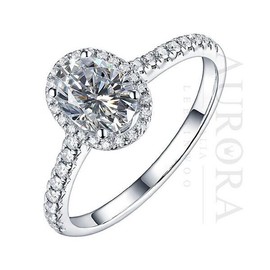 2캐럿 Ellipse 다이아몬드 반지 BAN-2534 2 Carat Ellipse Diamond Ring BAN-2534 [White gold]