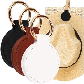 3 Piezas Clips para Sombrero para Viaje Portátil Clip Magnético para Sombrero de Bolso PU Soporte de Sombrero para Hombre Mujer