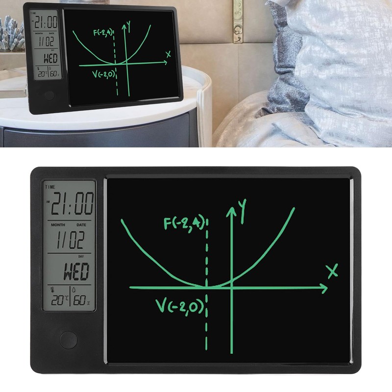 9.5 Inches Desktop Calendar with Clock Date Display, Electronic LCD