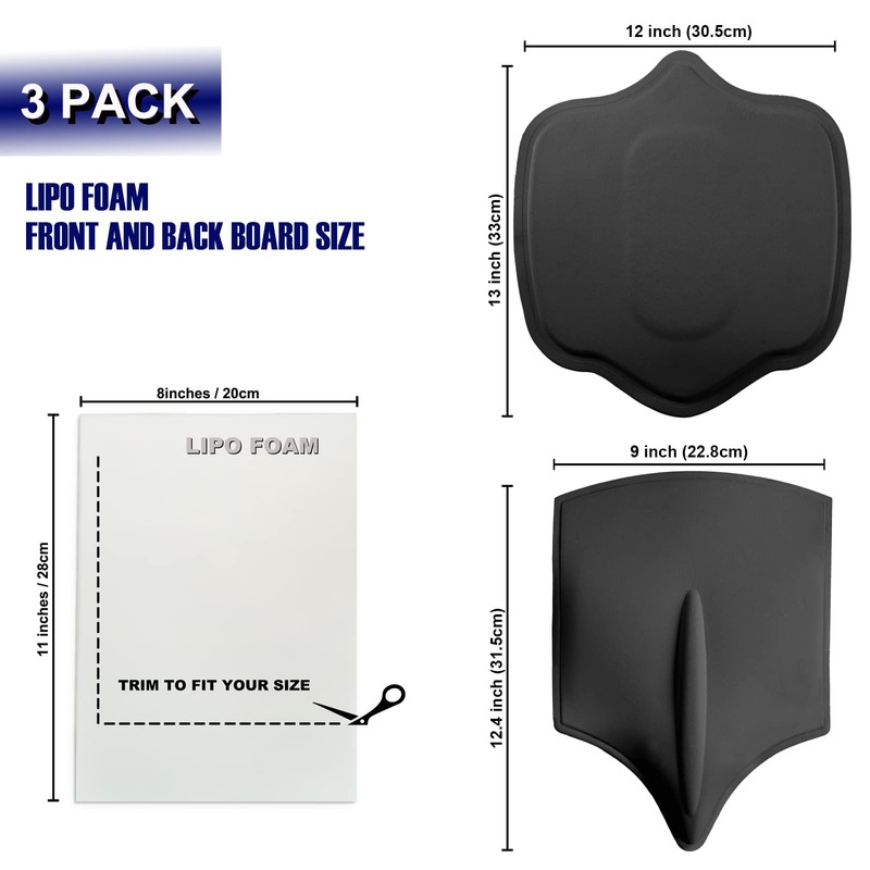 KUSMOO 3 Pack Lipo Foam Board Ab Board Post Surgery