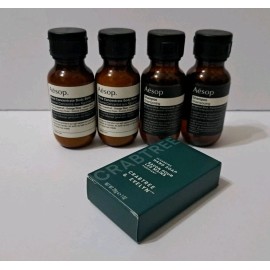 Aesop Travel Kit 2 Body Balms & 2 Shampoos With Facial Soap