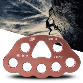 Placa de Aparejo de Pata para Exteriores, Equipo Conector de Punto de Anclaje Múltiple para Escalada en Roca, 36KN, 8 Agujeros, para Aventuras de Escalada Seguras