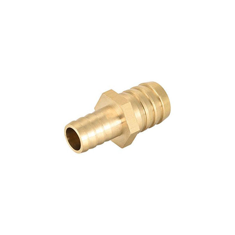 sourcing map Brass Reducer Barb Hose Connector Adapter 21 mm