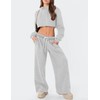 HeSaYep Women's Fleece Lined Sweatpants Wide Leg Baggy High Waisted