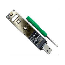 Lelukee M.2 NVME to USB Hard Drive Adapter Card, M.2 NVME to USB Adapter, M.2 SSD to USB 3.1 Type A Card, M.2 PCIE Based M Key Hard Drive Converter Reader, 10Gbps USB 3.1 Gen 2 Bridge Chip