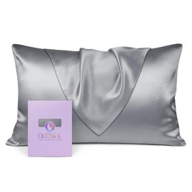 Olesilk 100% Silk Pillow Case / Pillow Cover, Gentle on Hair and Skin, with Concealed Zip, 19 Momme, 1 Item