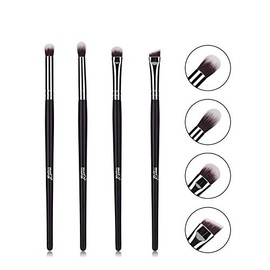 MSQ Eye Brush Set Rose Gold 4pcs Eyeshadow Set, Eyebrow Brush, Makeup Brush, Eyeliner Brush for Eyeshadow, Eyebrow, Eyeliner, Blending, Concealer (4 Pieces)
