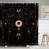 Yookeb Moon Phase Gothic Zodiac Bathroom Shower Curtain Constellation Astrology