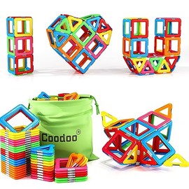 Bloques magnéticos mejorados, azulejos de construcción resistentes, juguetes STEM para niños y niñas de más de 3 años aprendiendo jugando juegos para 