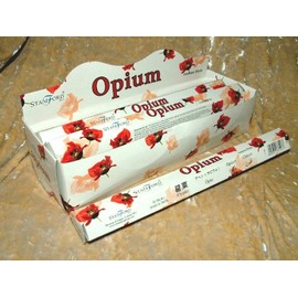 Opium Incense Sticks Display Box of 120 - 6 tubes with 20 sticks in each