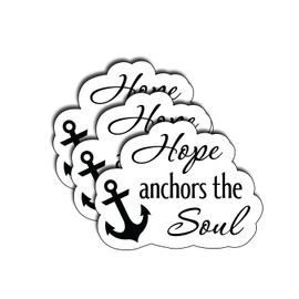 (3Pcs) Hope Anchors The Soul Sticker, Christian Sticker, God Cristianos Cross Bible Decorate Waterproof Vinyl Water Bottle Tumbler Books Phone Laptops Sticker Gifts for Love Jesus 3x2.5 Inch