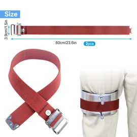 2PCS Drywall Stilts Leg Band Straps, Drywall Stilt Replacement Part Stilts Straps, Nylon Adjustable Leg Fixation Strap Kit, for Street Performance, Home Improvement, High Wall Painting (1)