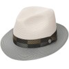 Stetson Men's Andover Florenine Milan Straw Fedora Hat Ivory