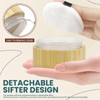 Modixun 2 Pack Bamboo Loose Powder Container with Puff, 30ml