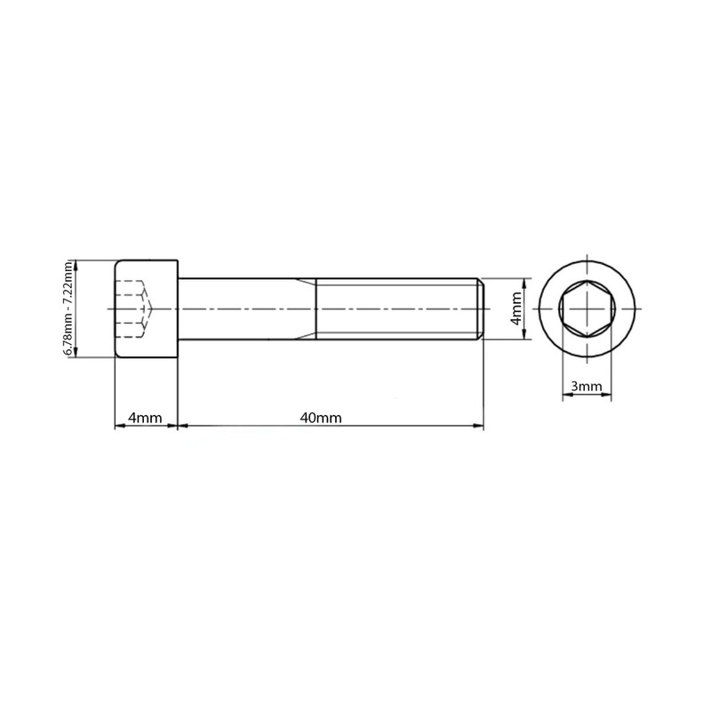 M4 (4mm x 40mm) Allen Socket Cap Head Screws –