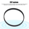 5 Pieces/Pack Timing Belt, GT2-6 mm Rubber Black Synchronous Closed