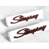 Corvette 2PCS Red Black Front Fender Stingray Emblems Badges For