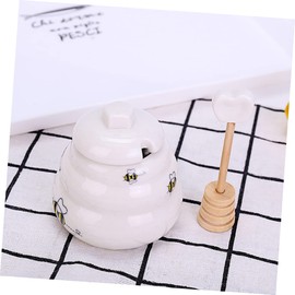 Cabilock 5 Piezas bote de miel de abeja mini mermelada botellas de condimentos ollas de condimentos mini tarro the tarro de miel ceramic jar alimento balde frasco colocar