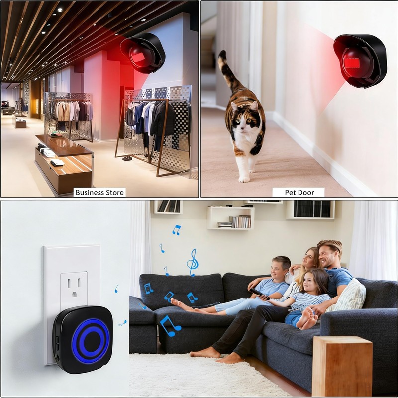 Motion Detector Sensor Alarm, SiegenPro Driveway Alarm Wireless, Home Security