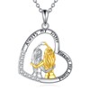 AINFQY Sisters Necklace for 2 Sterling Silver Best Friend Necklace