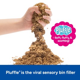 Educational Insights Pluffle® Sand 2-Pack - Sensory Bin Foam Set, No Mess Alternative to Sand Toys & Slime for Toddlers at Home or in The Classroom, Fun Sensory Table Filler, Gift for Kids Ages 3+