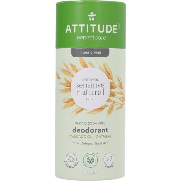 Attitude Oatmeal Sensitive Natural Care Deodorant - Avocado Oil, 85 g