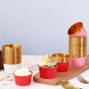100 Pack Cupcake Liners with Lids 3.5 Oz Foil Baking