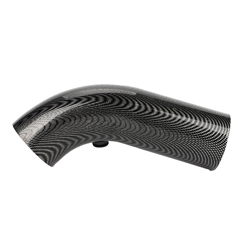 Universal Car 75mm Inlet Carbon Fiber Look Steel Cold Air