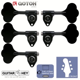 GOTOH NEW Gotoh GBU510C-12 Bass 5-String L2+R3 11/16" Tuners Clover Key 2x3 - BLACK