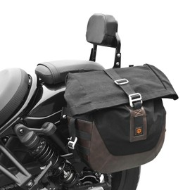 Lorababer Motorcycle Quick Release Retro Saddlebag Side Saddle Bag Travel Touring Luggage Tool Bag for Rebel 1100 500 300 CMX300 CMX500 CMX1100 CM1100 CM500 CM300 (Only Bag)