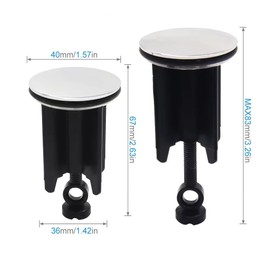 Universal Sink Plug 40 mm with Chrome-Plated Brass Motif Suitable for All Standard Washbasins (Home Sweet Home)