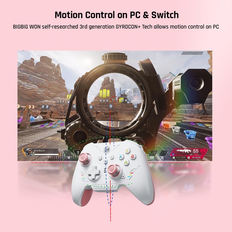 PC Controller, BIGBIG WON Rainbow 2 SE Wireless Controller Motion