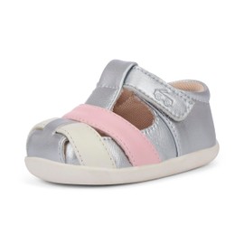 See Kai Run - Brook III INF First Walker Sandal for Infants, Silver, 4