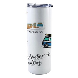 Acadia National Park – Adventure Drinkware – One 20 oz Stainless Steel Travel Tumbler with Straw – Double Wall Vacuum Insulation– Keep Beverages Cold For Up to 18 Hours or Hot for 6 Hours